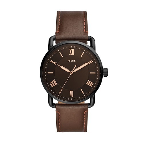Watches: Fossil man time only watch FS5663 leather and steel Copeland  collection