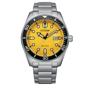 Reloj Citizen Solar para hombre de acero inoxidable con indicador de fecha  AW0110-82EE