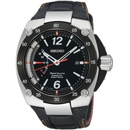 Relogio Seiko Sportura SRG005P2 Kinetic Pele Homem