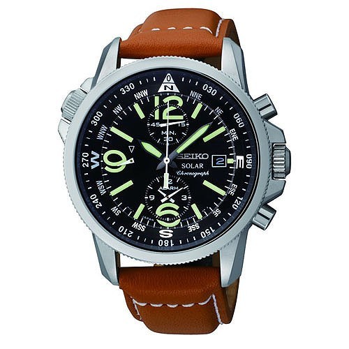 Orologi Seiko Solar SSC081P1 Cronografo Pelle Uomo