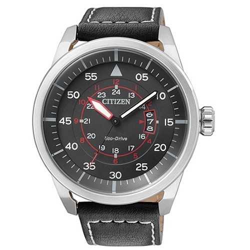 Relogio Citizen Eco Drive Aviator AW1360-04E Pele Homem