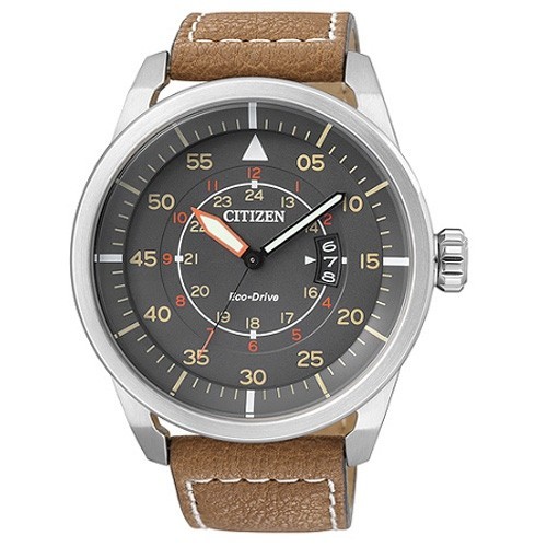 Citizen Watch Eco Drive Aviator AW1360-12H Leather Man