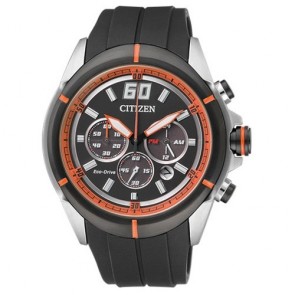 Relogio Citizen Eco Drive Chrono CA4105-02E Borracha Homem