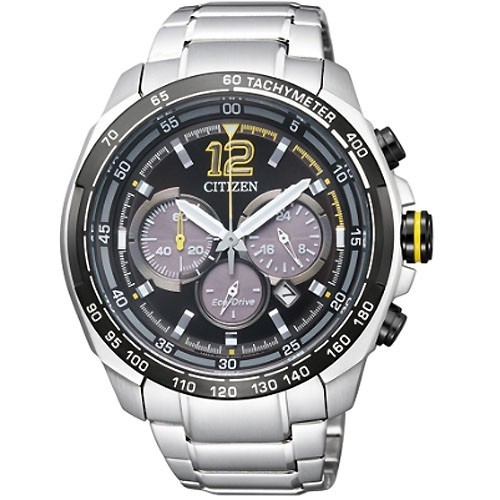 Uhr Citizen Eco Drive Chrono Sport CA4234-51E Stahl Herren