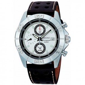 Montre Seiko SNA661 Chronographe Peau Homme