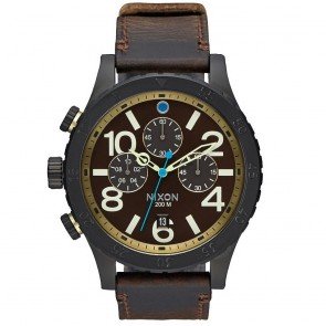 Relogio Nixon A3632209 The 48-20 Cronografo Pele Homem