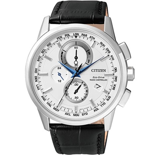 Relogio Citizen Eco Drive Radiocontrolado AT8110-11A Pele Homem