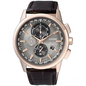 Relogio Citizen Eco Drive Radiocontrolado AT8113-12H Pele Homem