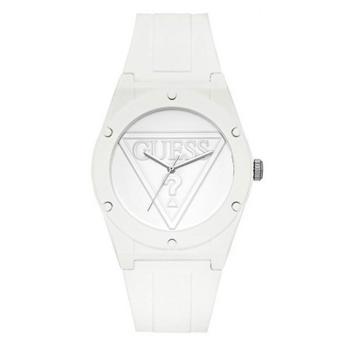guess watch white strap
