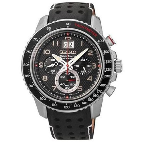 Seiko Watch Sportura SPC139P1 Chronograph Leather Man