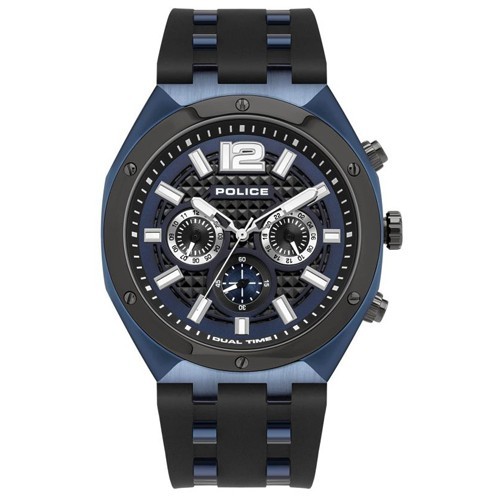 Police Orologio Uomo PL.15524JSB/02MM – Acciaio Inox, Quadrante Nero, Quarzo, 44mm, Impermeabile 50m