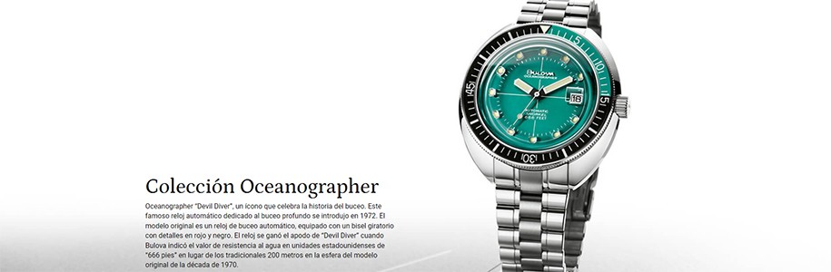 Relógios Bulova Oceanographer para homem e senhora | Comprar relógios Bulova